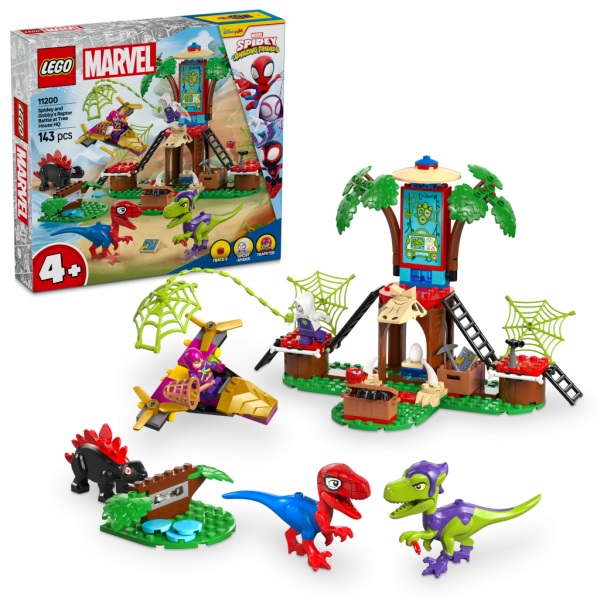 LEGO® Marvel 11200 Spidey a jeho úžasní přátelé - Spidey, Gobby a raptoří bitva na základně na stromě