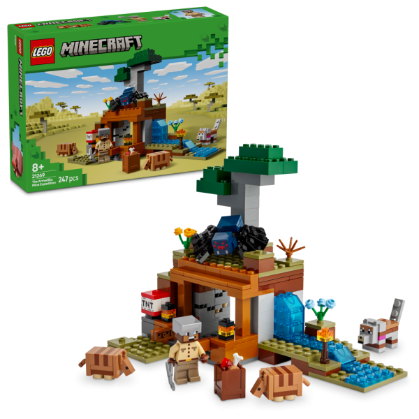 LEGO® Minecraft® 21269 Výprava do dolu a pásovec