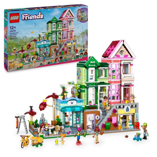 LEGO® Friends 42670 Apartmány a obchody v městečku Heartlake