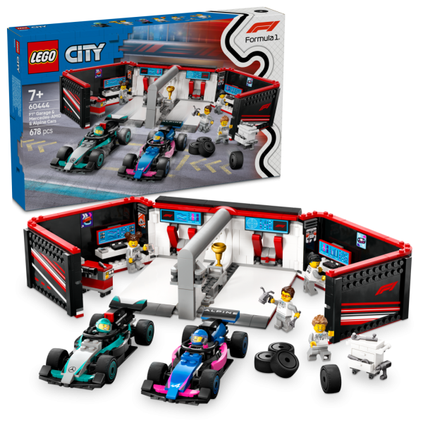 LEGO® City 60444 Garáž F1® a vozy Mercedes-AMG a Alpine