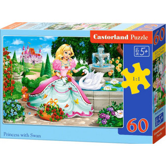 Castorland 66056 puzzle Princezna a labuť 60 dílků