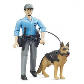 Bruder 62150 BWORLD figurka - policista, pes