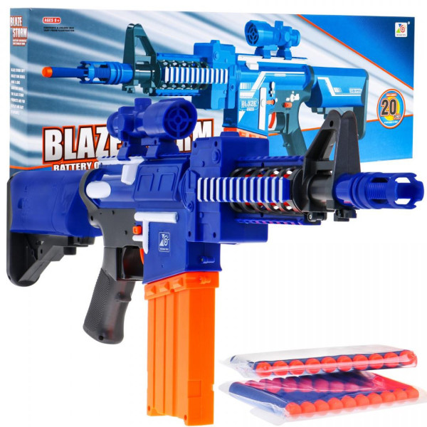 Blaze storm automatický samopal na baterie na měkké náboje