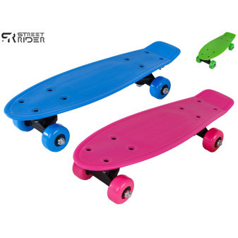 Street Rider shortboard 41cm PVC kolečka 3barvy skateboard