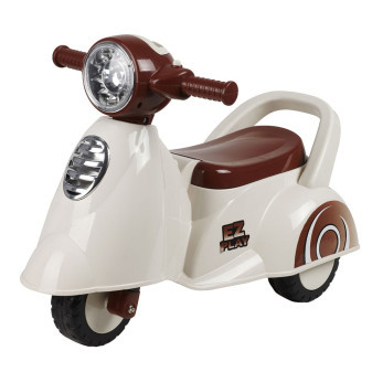 Baby Mix  Dětské odrážedlo motorka se zvukem Scooter bílé