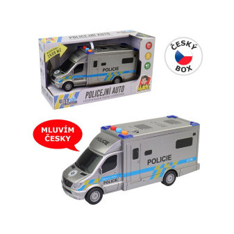 Auto policejní 19,5 cm, světlo, český zvuk, na baterie