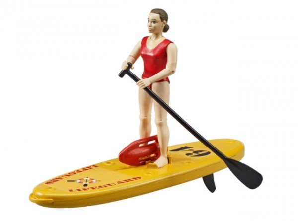 Bruder 62785 BWORLD Paddleboard pobřežní hlídka figurkou ženy