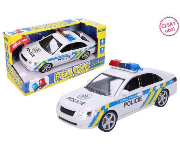 Policejní auto s efekty 24 cm - Český obal