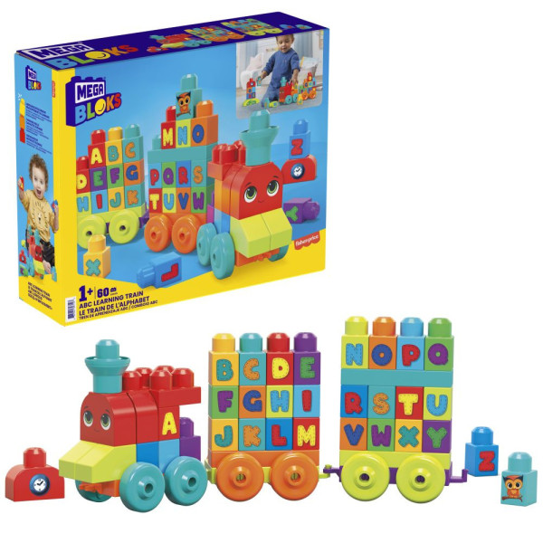 Mattel Mega Bloks vláček s písmenky DXH35