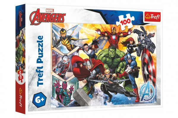 Trefl Puzzle 16431 Puzzle Síla Avengers Disney Marvel The Avengers 100 dílků 41x27,5cm v krabici