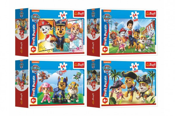 Trefl Minipuzzle 54 dílků Paw Patrol/Tlapková Patrola 4 druhy v krabičce