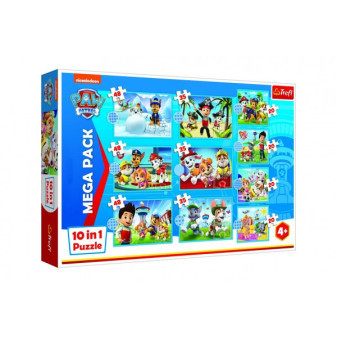 Trefl Puzzle Paw Patrol Tlapková Patrola 10v1 Spolehlivý tým v krabici 40x27x6cm