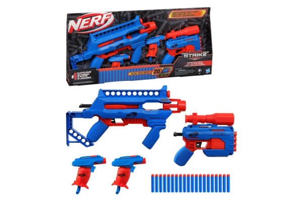 Hasbro Nerf Alpha Strike 4 blastry a šipky modrá E8964