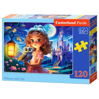 Castorland 13593 puzzle 120 dílků - Princezna a sova