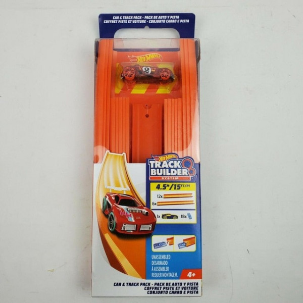 Mattel Hot Wheels Track Builder dlouhá dráha s angličákem BHT77