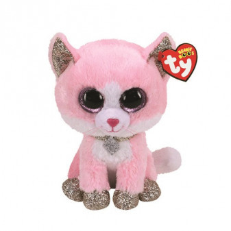 TY Beanie Boos FIONA - růžová kočka 15 cm