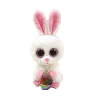 TY Beanie Boos SUNDAY - bílý králík s košíkem  15 cm