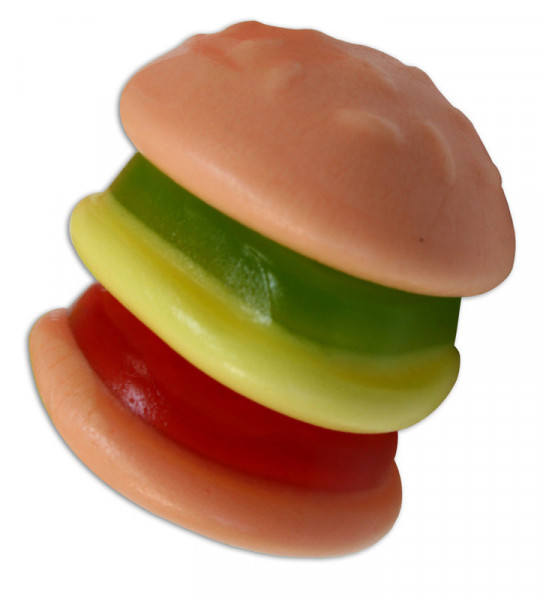 JG Yummy Burger gumový 10 g ovocný želé bonbón