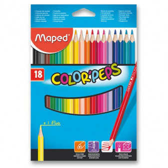 Maped Pastelky Maped Color'Peps - 18 barev