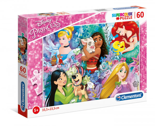 Clementoni 26995 Puzzle SuperColor Disney Princess 60 dílků