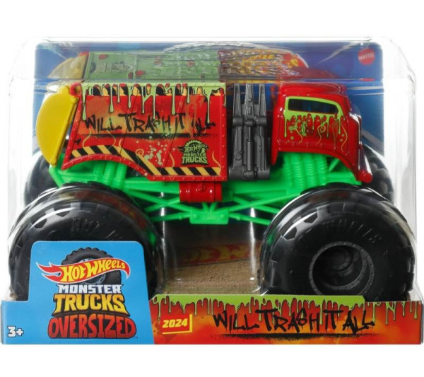 Mattel Hot Wheels Monster Truck velký truck - Will Trashit All HTM90