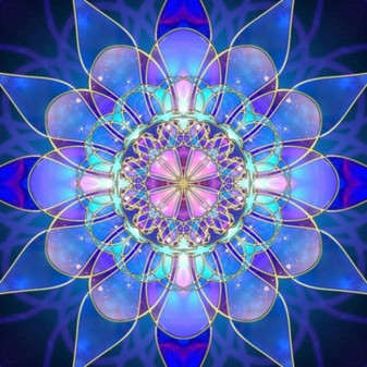 Creatoys Diamantový obrázek mandala 7D - Tmavě modrý kruh 30x30cm