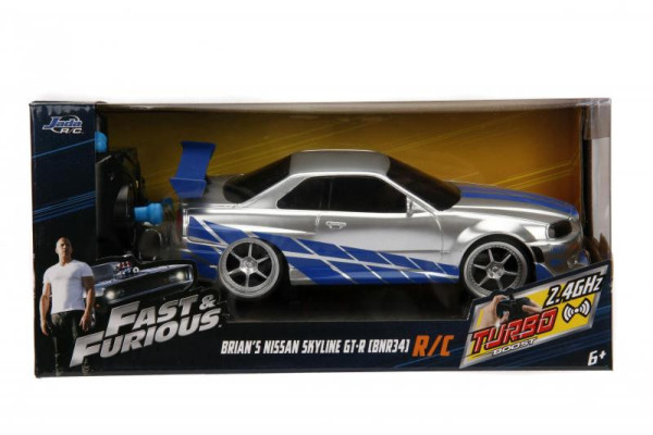 Jada Rychle a zběsile RC auto Nissan Skyline 1:24 s turbo funkcí, na dálkové ovládání