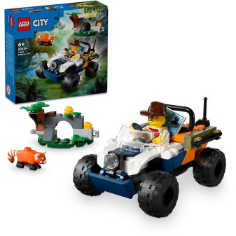 LEGO® City 60424 Čtyřkolka na průzkum džungle – mise panda červená