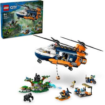 LEGO® City 60437 Helikoptéra na průzkum džungle v základním táboře