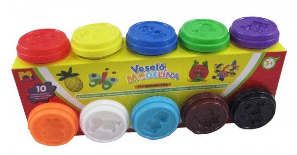 Mac Toys Veselá modelína různé barvy 10 x 50 g Play Doh