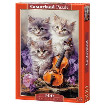 Castorland 53988 puzzle 500 dílků - Muzikální koťata