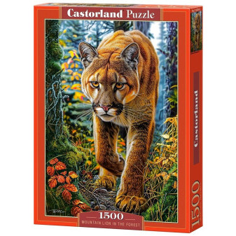 Castorland 152261 puzzle 1500 dílků - Horský lev v pralese